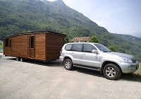 casa mobile al traino di autovettura